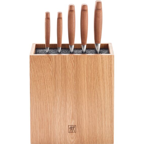 Zwilling - VIER STERNE Wood Knife Block Set - Brown / Home and Kitchen