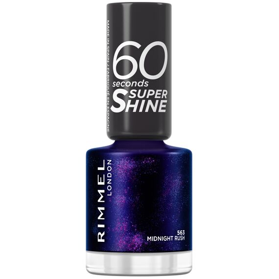 Rimmel London - 60 Seconds Super Shine Nail Polish - 563 Midnight Rush - 8 ml / Beauty