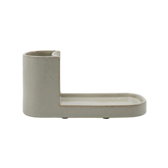 Meraki - Brush and soap holder, MKDatura - Shellish grey - l: 26 cm, w: 10.5 cm, h: 12.5 cm / Home and Kitchen