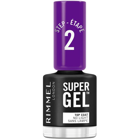 Rimmel London - Super Gel Step 2 Protective Glossy Top Coat - 12 ml / Beauty