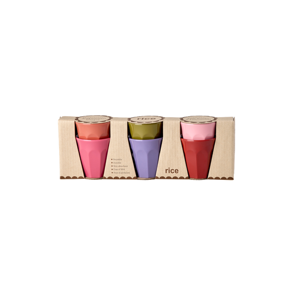 Rice - Melamine Espresso Cups - Assorted Solid Colors - 80 ml / Home and Kitchen