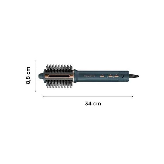 Rowenta Air Brush 3D UB9720E0 hair styling tool Hot air brush Airflow Copper, Dark Blue