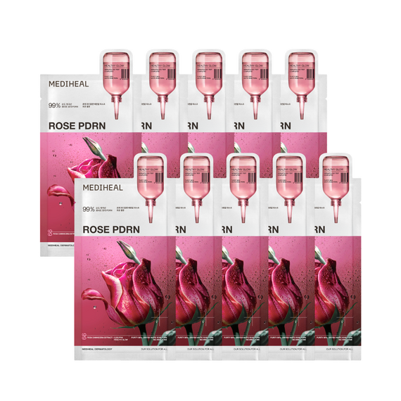 Mediheal - Rose PDRN Essential Mask Healthy Glow - 10 pcs. /