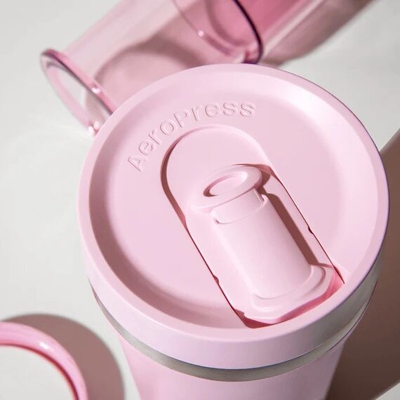 AEROPRESS Go Plus Coffee Maker with Pink Thermal Mug 475 ml