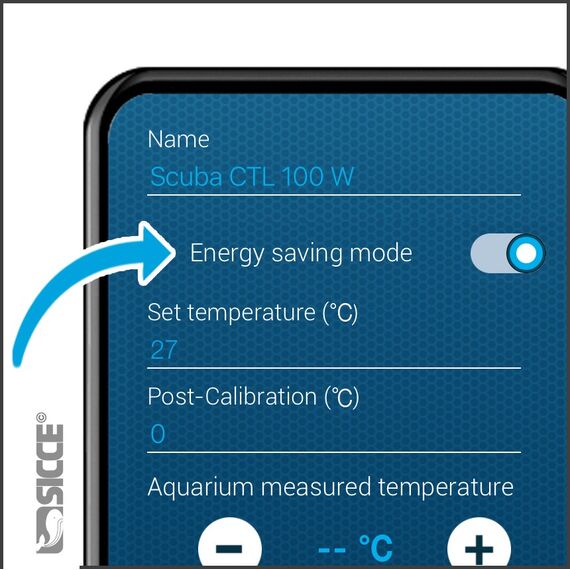 Sicce - SCUBA CTL 200W - CONTACTLESS SMART ENERGY SAVING HEATER /