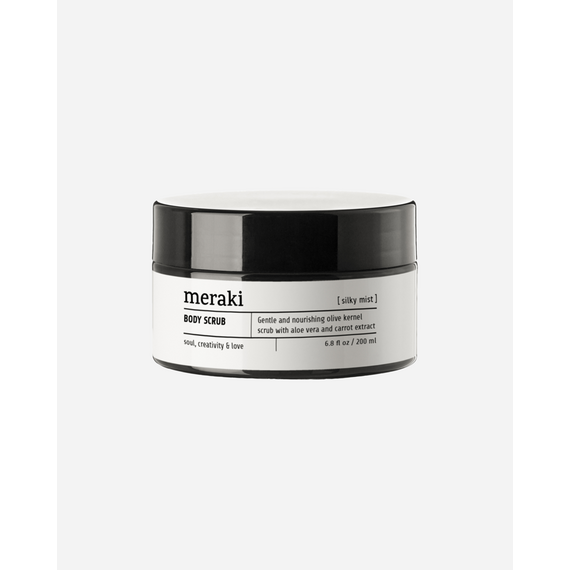 Meraki - Olive bodyscrub, Silky mist - Grey - 200 ml /