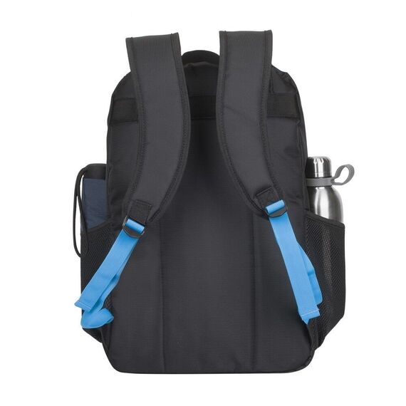 Rivacase Regent 8069 notebook case 43.9 cm (17.3") Backpack Black, Cyan Σακίδια Πλάτης Βαλίτσες & Τσάντες