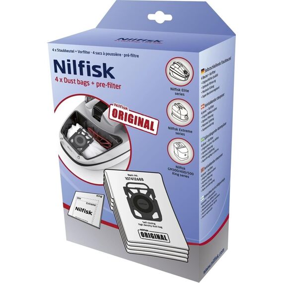Nilfisk - Standard Dustbags for Elite 4PCS / Home and Kitchen Καθαρισμός Σπίτι & Κουζίνα