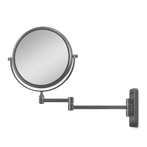 Gillian Jones - Double-Sided Wall Mirror w. x10 Magnification - Black / Beauty Tools & Accessories Makeup