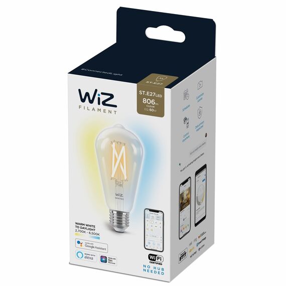 WiZ -  ST64 Clear bulb E27 Tunable white - Smart Home / Home and Kitchen Φωτισμός Σπίτι & Κουζίνα