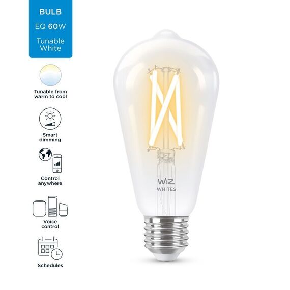 WiZ -  ST64 Clear bulb E27 Tunable white - Smart Home / Home and Kitchen Φωτισμός Σπίτι & Κουζίνα