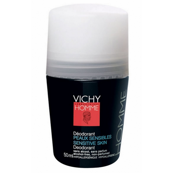 Vichy - Homme Deo Roll On Sensitive Skin 48h 50 ml / Beauty Deodorants Bath & Body