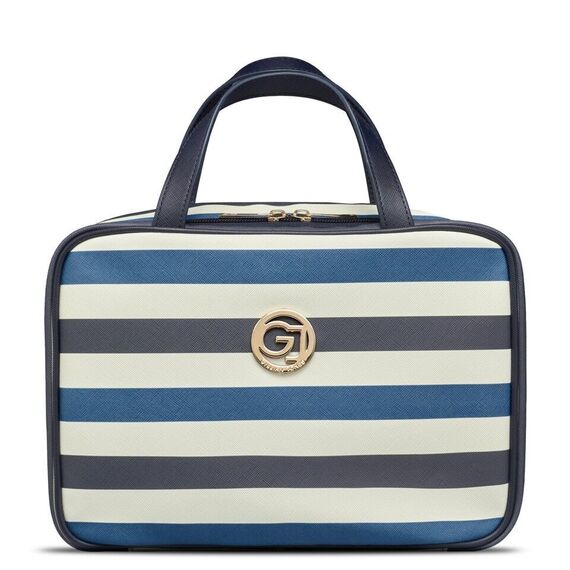 Gillian Jones - Organizer Cosmetic bag w. hangup function - Dark blue/white stripes / Beauty Accessories Woman Care
