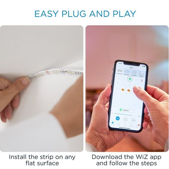WiZ - Wi-Fi LED Strip 1M 880lm Extension EU / Home and Kitchen Lightning Home & Kitchen
