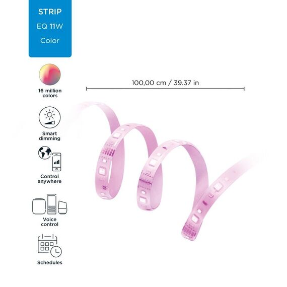 WiZ - Wi-Fi LED Strip 1M 880lm Extension EU / Home and Kitchen Lightning Home & Kitchen