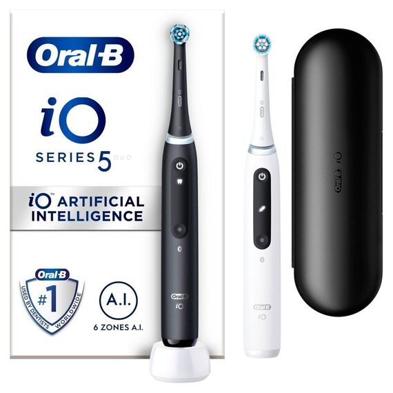 Oral-B - iO5 Duo Black  and White - Electric Toothbrush (414834) / Health and Personal Care Υγιεινή Στόματος Προσωπική Φροντίδα