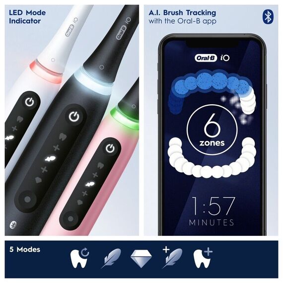 Oral-B - iO5 Duo Black  and White - Electric Toothbrush (414834) / Health and Personal Care Υγιεινή Στόματος Προσωπική Φροντίδα