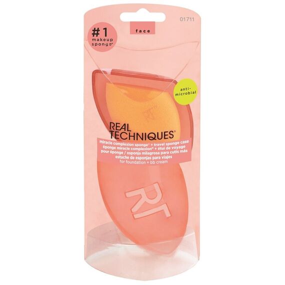 Real Techniques - Miracle Complexion Sponge + Case / Beauty Tools & Accessories Makeup