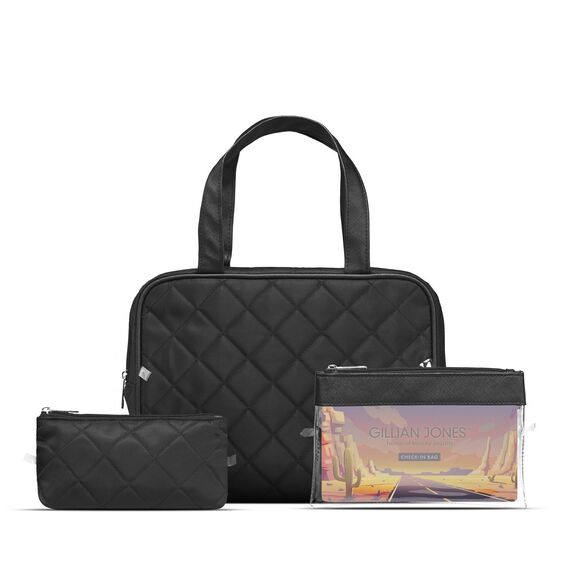 Gillian Jones - 3-piece Cosmetic Bag Set in 100% Recycled Plastic / Beauty Tools & Accessories Makeup