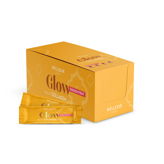 Wellexir - Glow Beauty Drink  Passion fruit BOX 50 Pcs / Health and Personal Care Βιταμίνες & Μεταλλικά Στοιχεία Προσωπική Φροντίδα
