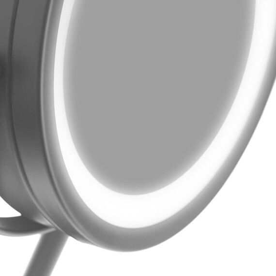 Gillian Jones - Table Mirror w. Strong LED Light - Mat Black / Beauty Tools & Accessories Makeup