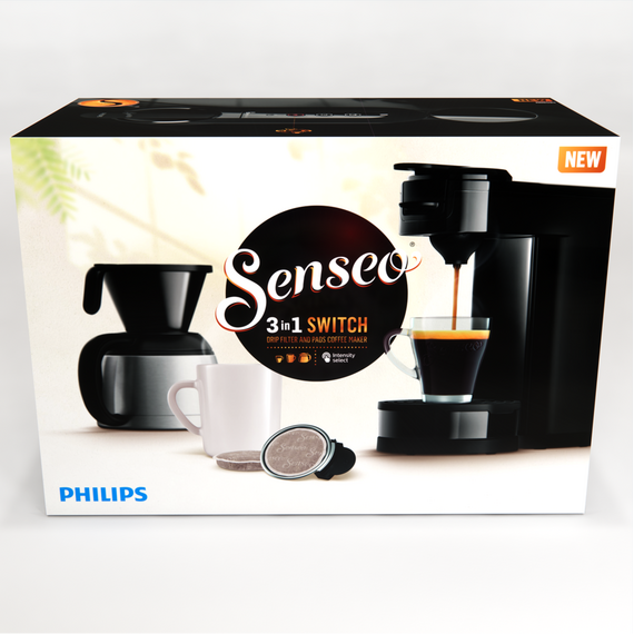 Senseo - Switch 3in1 Base - Coffee Machine - Black (HD6594/60) / Home and Kitchen Kitchen Home & Kitchen