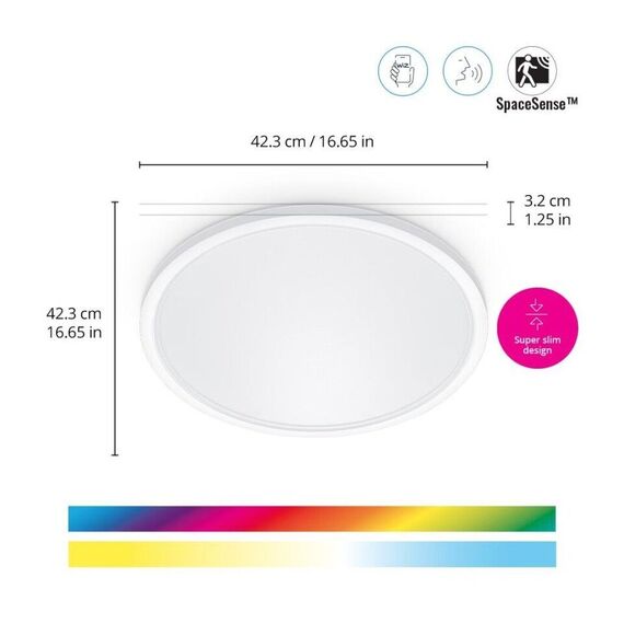 Wiz - SuperSlim WiZ Ceiling 22W W 22-65K RGB / Home and Kitchen Lightning Home & Kitchen