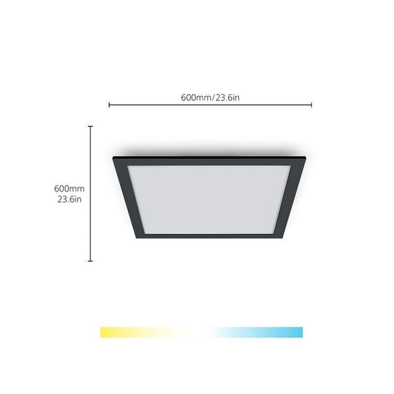 WiZ - Panel WiZ Ceiling SQ 36W Black 27-65K TW / Home and Kitchen Κουζίνα Σπίτι & Κουζίνα