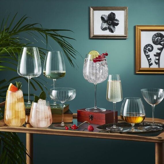 Luigi Bormioli - Optica Gin&Tonic Burgundy Glass 75 cl 4 pcs. / Home and Kitchen Κουζίνα Σπίτι & Κουζίνα