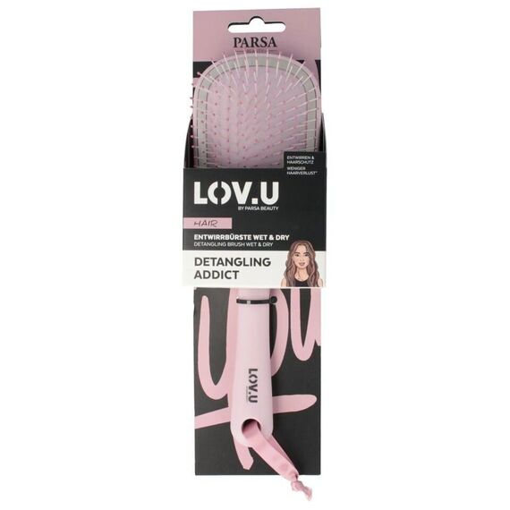 Parsa - LOV.U W&D Detangling Brush Pink / Beauty Εργαλεία Μαλλιών Περιποίηση Μαλλιών