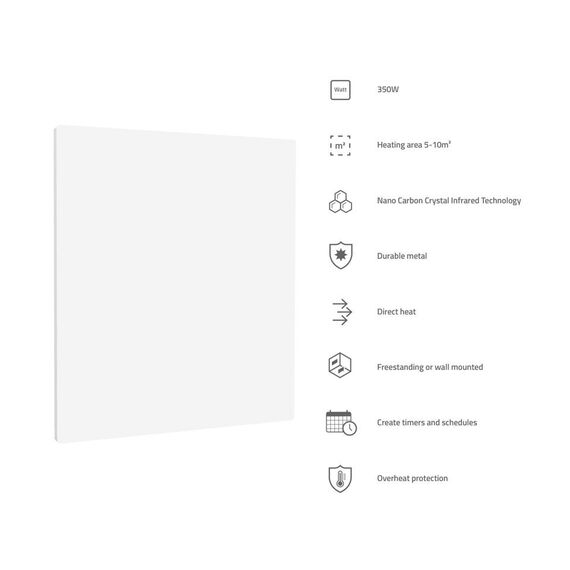 Hombli - Smart Infrared Heatpanel 350W White Metal / Home and Kitchen Συσκευές Σπίτι & Κουζίνα