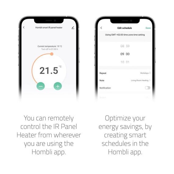 Hombli - Smart Infrared Heatpanel 350W White Metal / Home and Kitchen Συσκευές Σπίτι & Κουζίνα