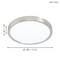 EGLO - FUEVA 5 CEILING - Brushed Steel - 285mm / Home and Kitchen Lightning Home & Kitchen