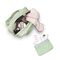 Karen Denmark - 2 pcs Cosmetic bag with handle Green/white print / Beauty Uncategorized (Beauty)