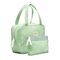 Karen Denmark - 2 pcs Cosmetic bag with handle Green/white print / Beauty Uncategorized (Beauty)