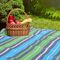 PROMIS Picnic Blanket, Green Stripes, 200 cm x 150 cm Κλινοσκεπάσματα Σπίτι & Κουζίνα