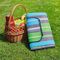 PROMIS Picnic Blanket, Green Stripes, 200 cm x 150 cm Κλινοσκεπάσματα Σπίτι & Κουζίνα