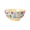 Rice - Melamine Bowl with Blue Kids in Paris Print - Blue - Medium - 700 ml / Home and Kitchen